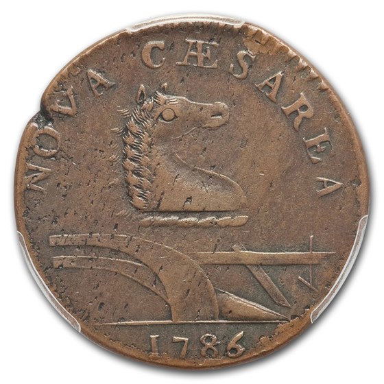 Buy 1786 New Jersey Colonial Copper Cent XF40 PCGS (Plow Beam) APMEX