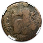 1786 Vermont Bust Left Fine-12 NGC (Brown)
