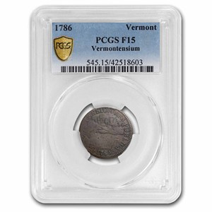 1786 Vermont Vermontensium F-15 PCGS