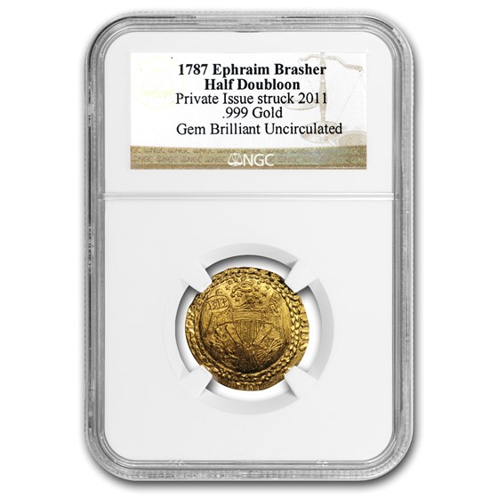 1787-2011 Gold EB Brasher Half Doubloon Gem BU NGC