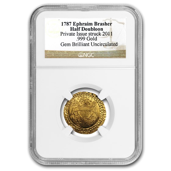 1787-2011 Gold EB Brasher Half Doubloon Gem BU NGC 1787-2011 Gold EB Brasher Half Doubloon Gem BU NGC