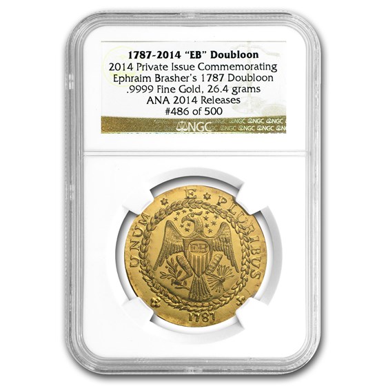 1787-2014 "EB" Brasher Doubloon Commemorative (NGC, .9999 Fine) 1787-2014 "EB" Brasher Doubloon Commemorative (NGC, .9999 Fine)