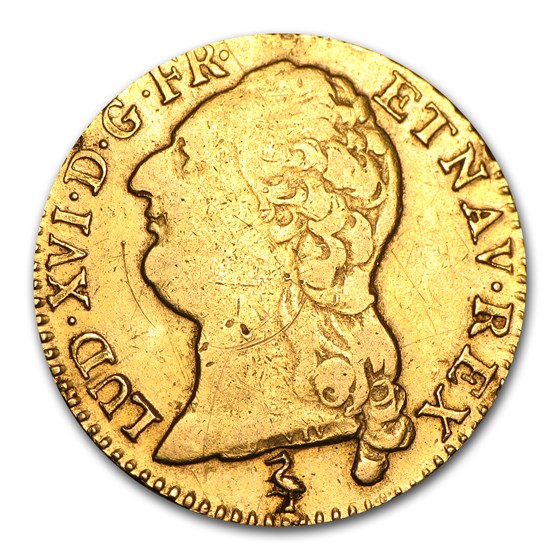 1787-A France Gold Louis D'or VF Details 1787-A France Gold Louis D'or VF Details