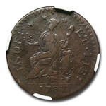 1787 Connecticut Copper Bust Left AU-53 NGC (Brown, Laughing)