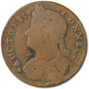 1787 Connecticut Copper Draped Bust Facing Left Fine 1787 Connecticut Copper Draped Bust Facing Left Fine
