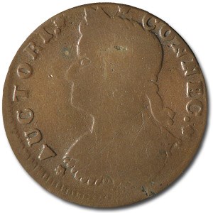1787 Connecticut Copper Draped Bust Facing Left Fine 1787 Connecticut Copper Draped Bust Facing Left Fine