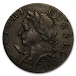 1787 Connecticut Copper Horned Bust Facing Left XF