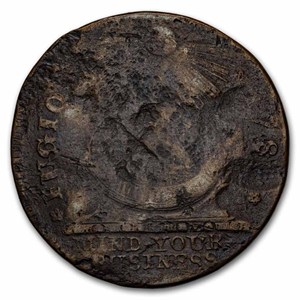 Buy 1787 Fugio Cent (First U.S. Coin) VG Details | APMEX