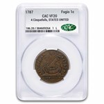 1787 Fugio Cent 4 Cinquefoil VF-20 CAC