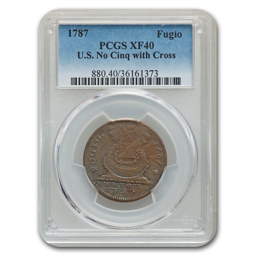 Buy 1787 Fugio Cent STATES UNITED No Cinquefoils XF-40 PCGS (Cross) | APMEX