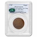 1787 Fugio Cent VG-10 PCGS CAC (No Cinq, Cross After Date)