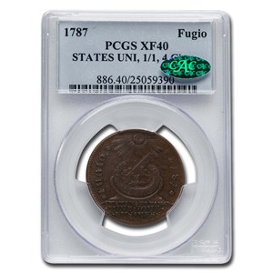 1787 Fugio Cent XF-40 PCGS CAC (States Uni, 1/1)