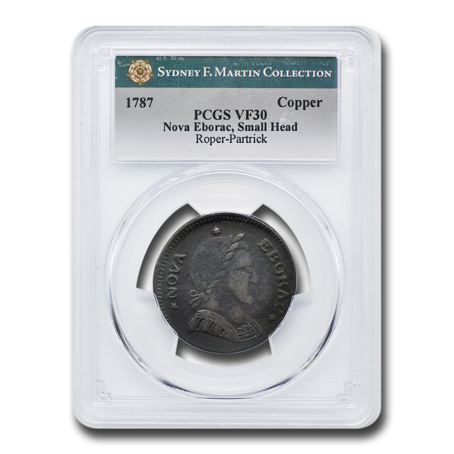1787 Nova Eborac Copper VF-30 PCGS (Small Head)