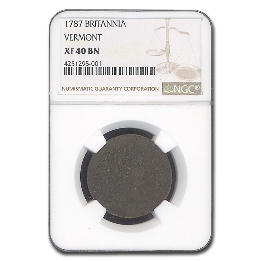 Buy 1787 Vermont Britannia XF-40 NGC (Brown) | APMEX