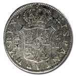 1788-1808 Spanish Empire Silver 2 Reales Charles IV Avg Circ