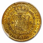1788-M M Spain Gold 2 Escudos Charles III XF-45 PCGS