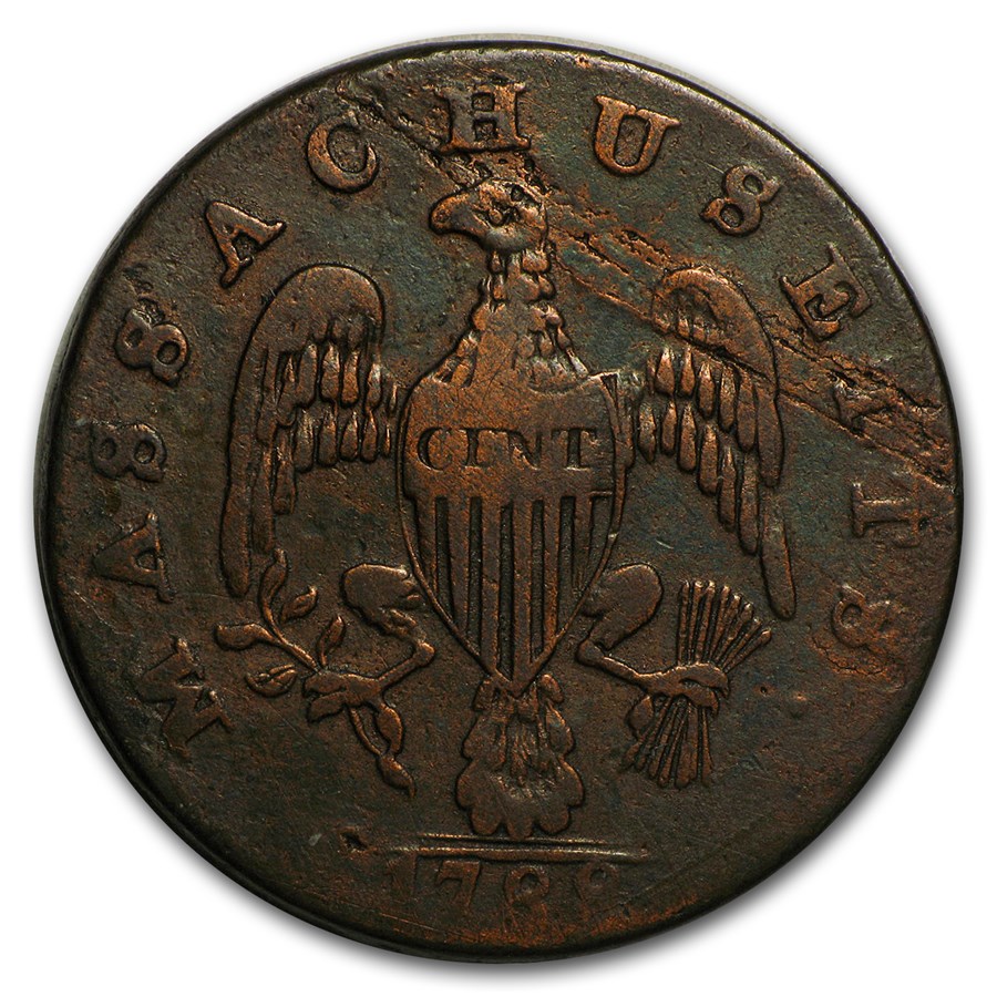 Buy 1788 Massachusetts Copper Cent Fine APMEX