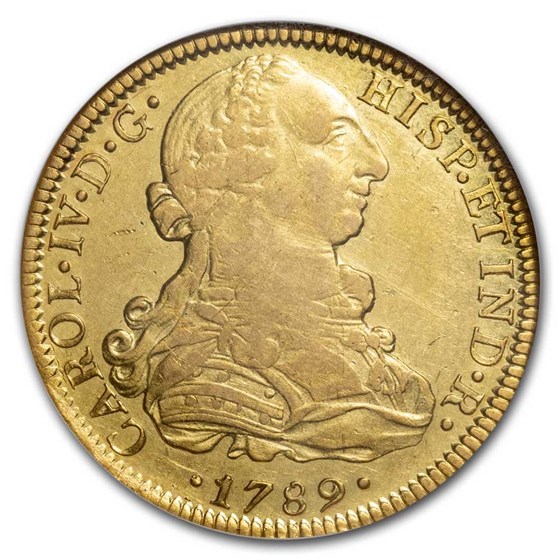 1789-Mo FM Mexico Gold 8 Escudos Carlos IV XF-45 NGC 1789-Mo FM Mexico Gold 8 Escudos Carlos IV XF-45 NGC