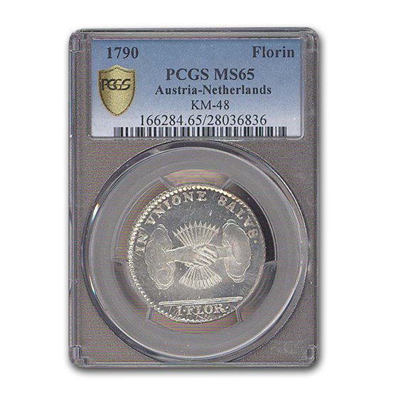 1790 Austria Netherlands Silver Florin MS-65 NGC 1790 Austria Netherlands Silver Florin MS-65 NGC