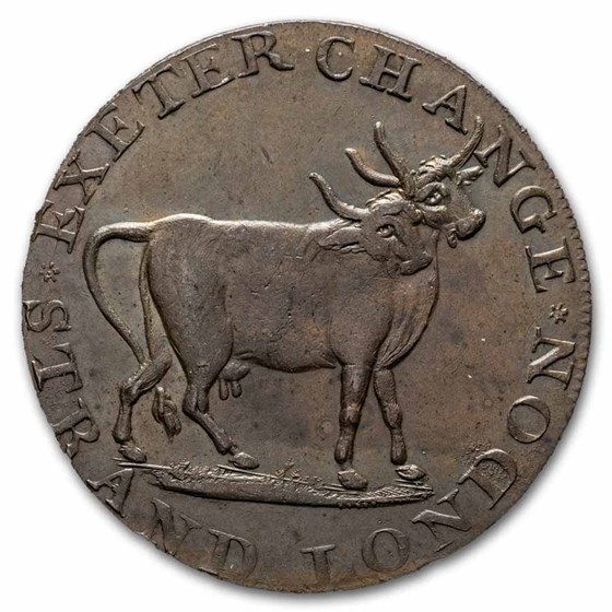 (1790) Middlesex Pidcock's Expo Conder Token AU (Two Headed Calf) (1790) Middlesex Pidcock's Expo Conder Token AU (Two Headed Calf)