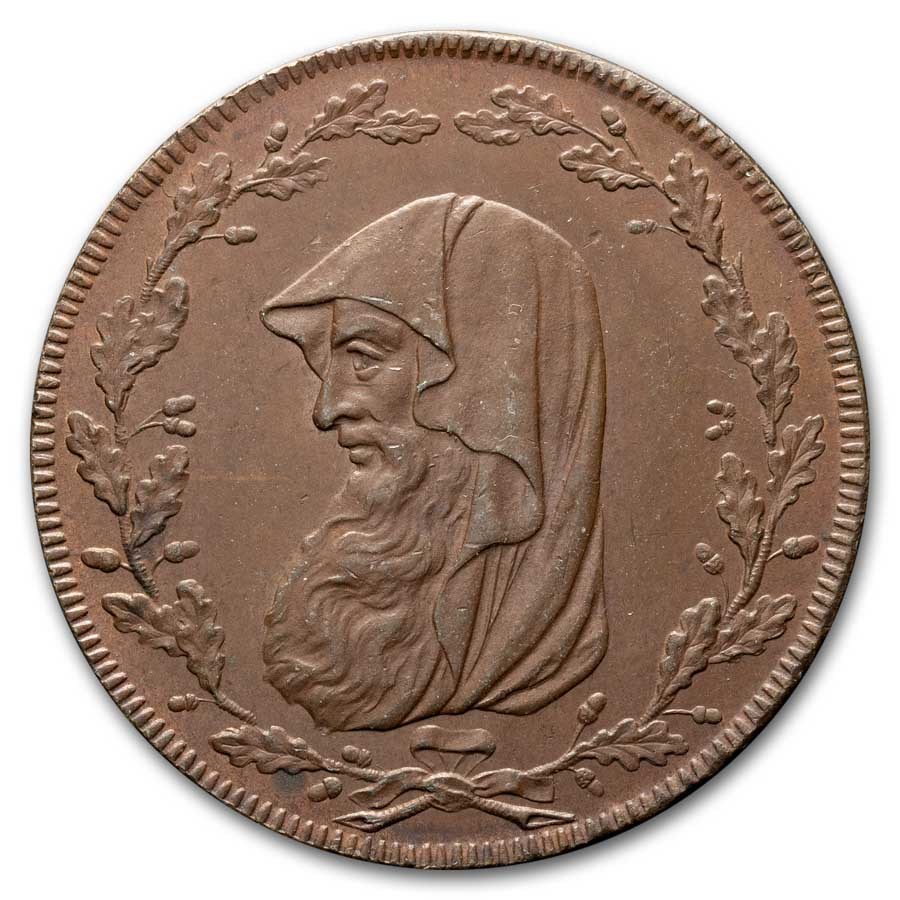 1791 Great Britain Bronzed Half Penny Token Proof