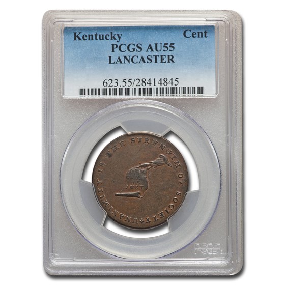 1792 Kentucky Lancaster Token AU-55 PCGS 1792 Kentucky Lancaster Token AU-55 PCGS
