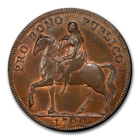 1792 Warwickshire Coventry 1/2 Penny Conder Token MS-65 PCGS (BN) 1792 Warwickshire Coventry 1/2 Penny Conder Token MS-65 PCGS (BN)
