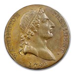 1792 Washington Roman Head Cent PF-65 NGC CAC (Red/Brown)