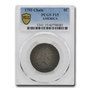 1793 Flowing Hair Chain Large Cent Fine-15 PCGS (America)