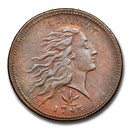 1793 Flowing Hair Large Cent AU-58 NGC (Brn, Wreath, Vine & Bars) 1793 Flowing Hair Large Cent AU-58 NGC (Brn, Wreath, Vine & Bars)