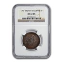 1793 Flowing Hair Large Cent MS-62 NGC (Brown, Wreath Vine & Bar) 1793 Flowing Hair Large Cent MS-62 NGC (Brown, Wreath Vine & Bar)