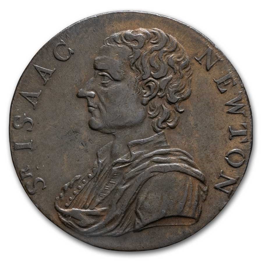 1793 Great Britain Middlesex 1/2 P. Isaac Newton Conder Token AU