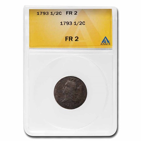 1793 Liberty Cap Half Cent Fair-2 ANACS 1793 Liberty Cap Half Cent Fair-2 ANACS
