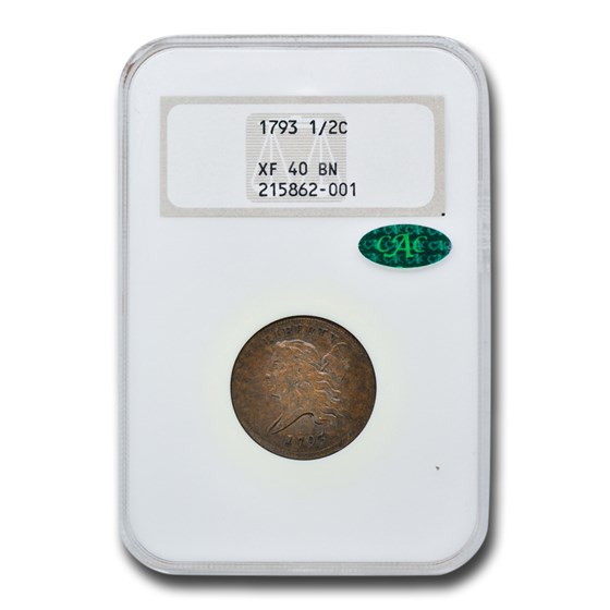 1793 Liberty Cap Half Cent XF-40 NGC CAC (Brown) 1793 Liberty Cap Half Cent XF-40 NGC CAC (Brown)