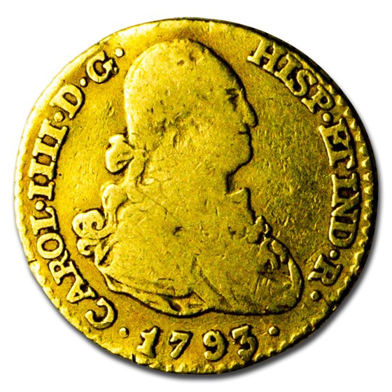 1793-M MF Spain Gold Escudo Fine 1793-M MF Spain Gold Escudo Fine