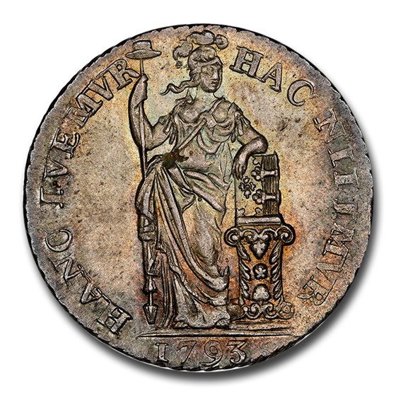 1793 Netherlands Silver Gulden MS-65 NGC 1793 Netherlands Silver Gulden MS-65 NGC