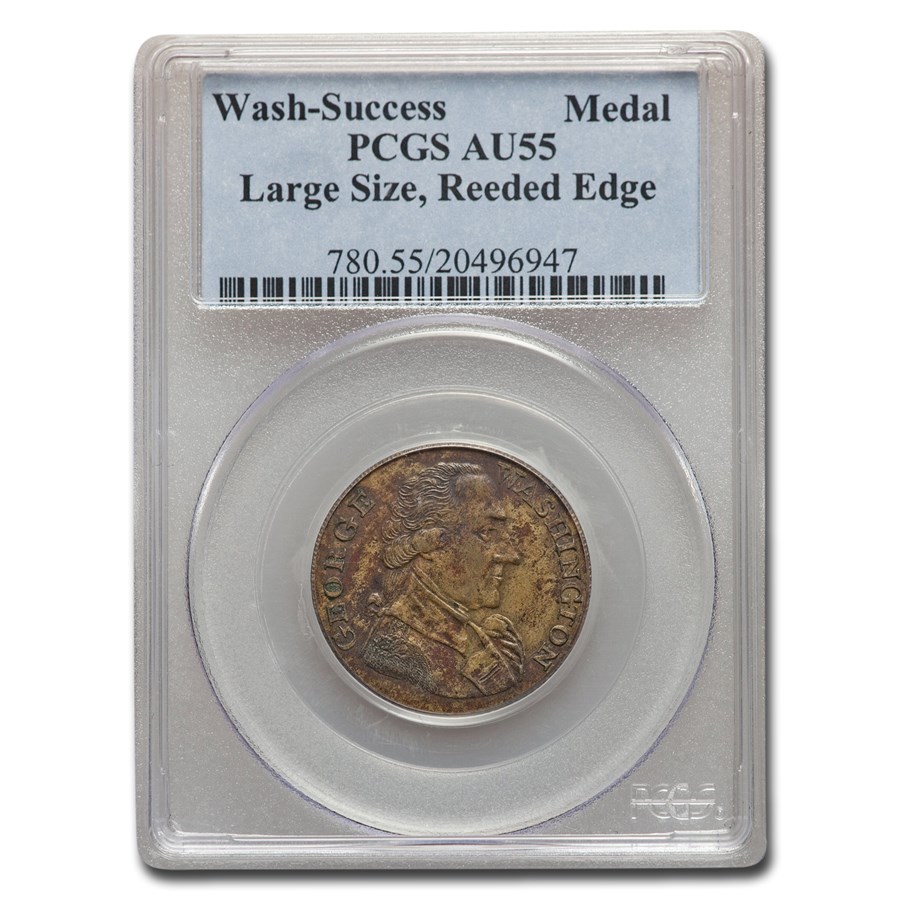 1793 Washington Success Medal AU-55 PCGS (Large Size Reeded Edge)