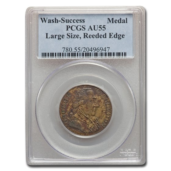 1793 Washington Success Medal AU-55 PCGS (Large Size Reeded Edge) 1793 Washington Success Medal AU-55 PCGS (Large Size Reeded Edge)