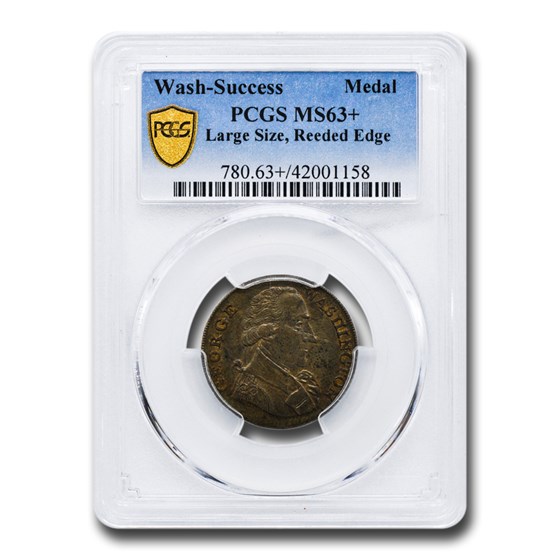 1793 Washington Success Medal MS-63+ PCGS (Lg Size Reeded Edge) 1793 Washington Success Medal MS-63+ PCGS (Lg Size Reeded Edge)