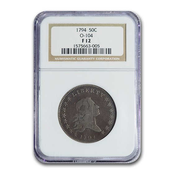 1794 Flowing Hair Half Dollar Fine-12 NGC (O-104) 1794 Flowing Hair Half Dollar Fine-12 NGC (O-104)