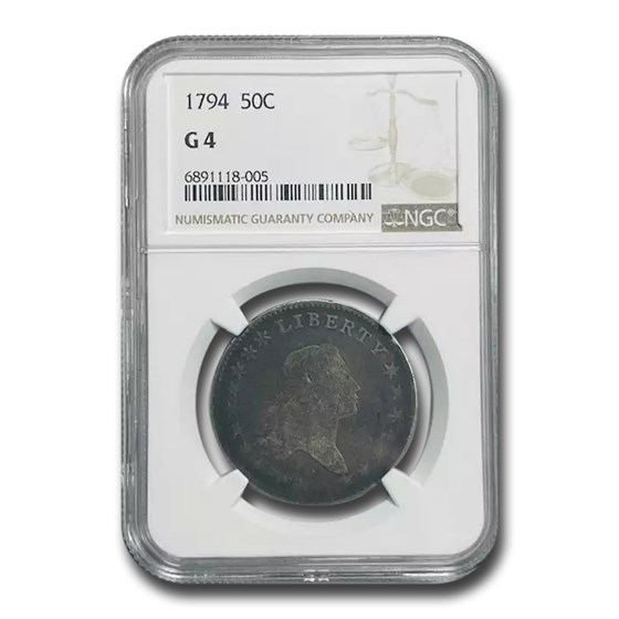 1794 Flowing Hair Half Dollar Good-4 NGC 1794 Flowing Hair Half Dollar Good-4 NGC