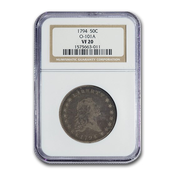 1794 Flowing Hair Half Dollar VF-20 NGC (O-101A) 1794 Flowing Hair Half Dollar VF-20 NGC (O-101A)