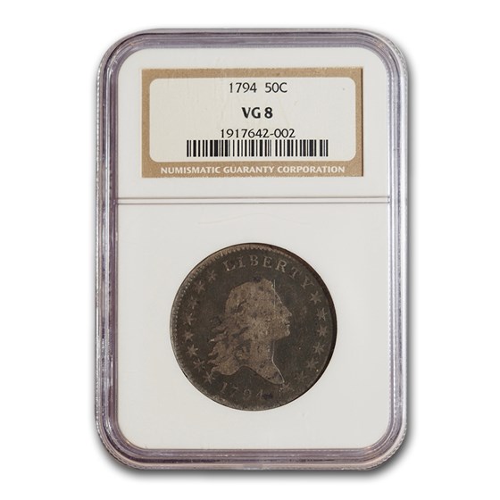 1794 Flowing Hair Half Dollar VG-8 NGC 1794 Flowing Hair Half Dollar VG-8 NGC