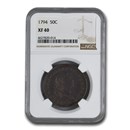 1794 Flowing Hair Half Dollar XF-40 NGC