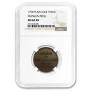 1794 Franklin Press Token, Plain Edge, MS-62 Brown NGC 1794 Franklin Press Token, Plain Edge, MS-62 Brown NGC
