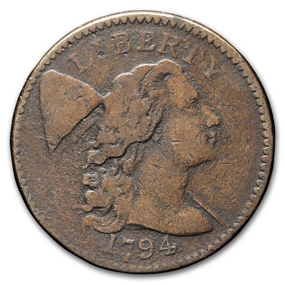 1794 Head of 1795 Large Cent Fine Details 1794 Head of 1795 Large Cent Fine Details