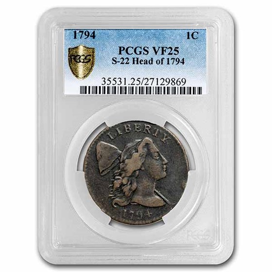 1794 Large Cent Head of 1794 VF-25 PCGS 1794 Large Cent Head of 1794 VF-25 PCGS