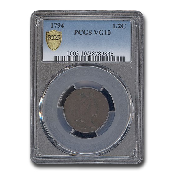 1794 Liberty Cap Half Cent VG-10 PCGS 1794 Liberty Cap Half Cent VG-10 PCGS