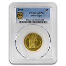 1795 $5 Capped Bust Gold Half Eagle AU-58 PCGS (Small Eagle)