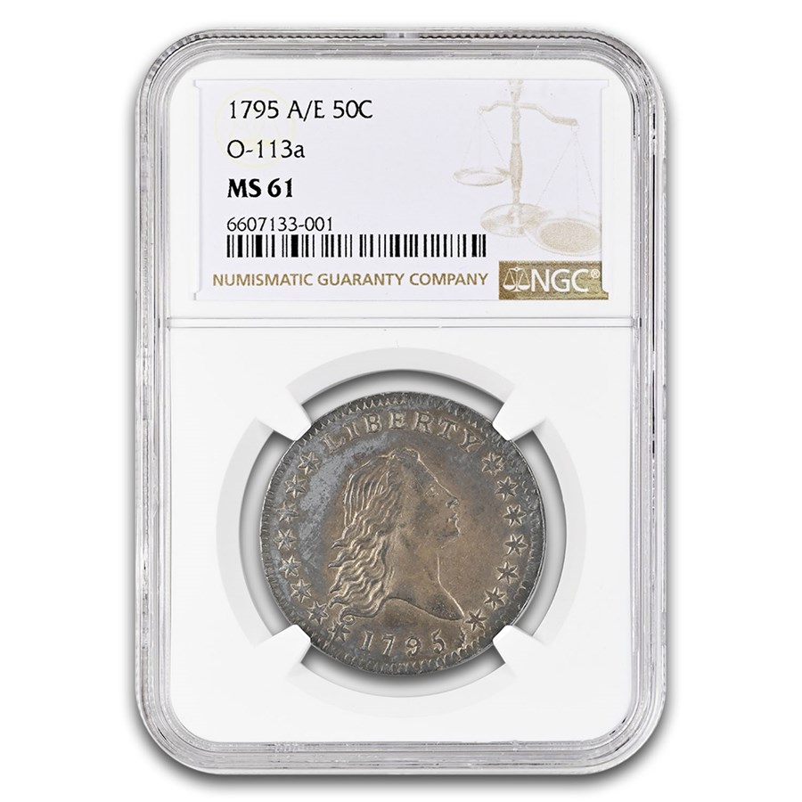 1795 A/E Flowing Hair Half Dollar MS-61 NGC (O-113a)